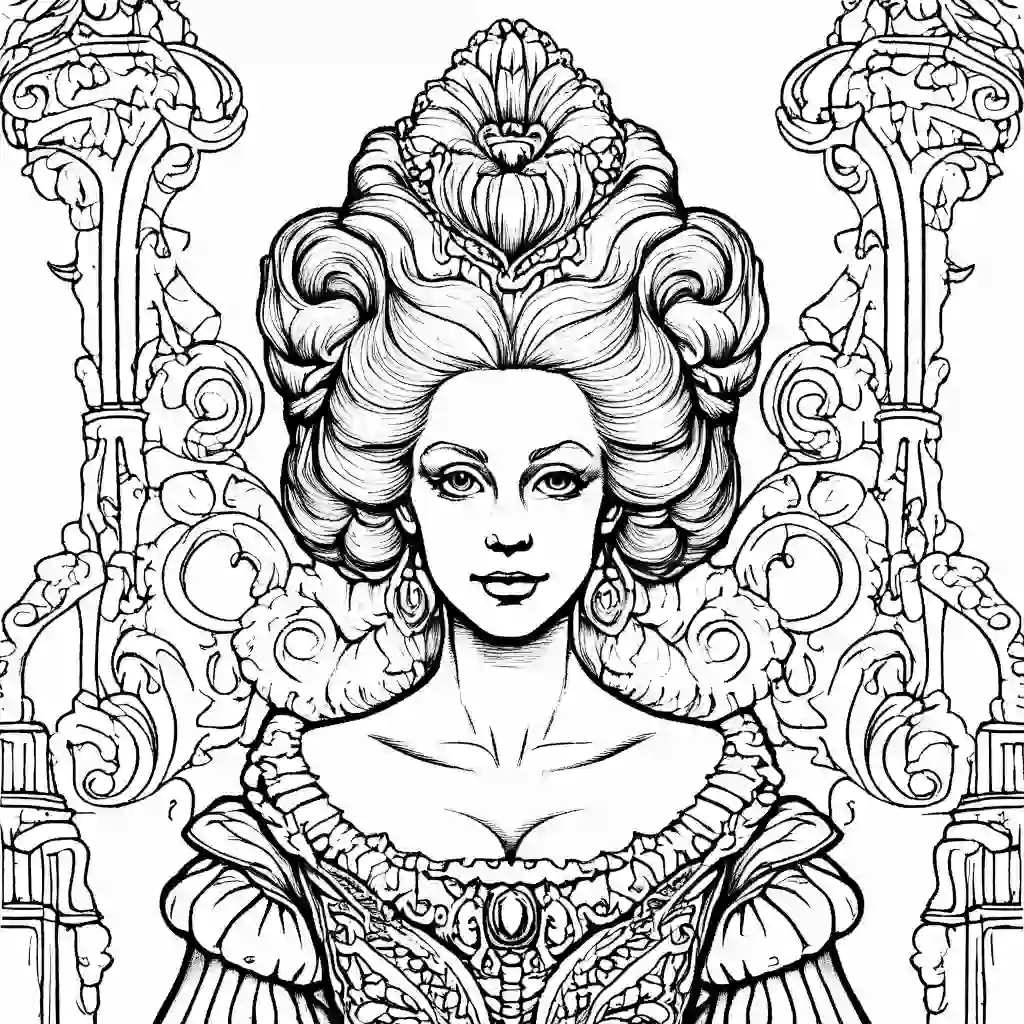 Queen Marie Antoinette coloring pages